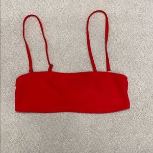 Red straight across frankies bikini